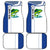 Mahi Mahi Fish Car Mats Nautical Anchors and Wave Splash on White and Blue Split Background - Wonder Print Shop