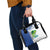 Mahi Mahi Fish Shoulder Handbag Nautical Anchors and Wave Splash on White and Blue Split Background - Wonder Print Shop