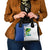 Mahi Mahi Fish Shoulder Handbag Nautical Anchors and Wave Splash on White and Blue Split Background - Wonder Print Shop