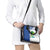 Mahi Mahi Fish Shoulder Handbag Nautical Anchors and Wave Splash on White and Blue Split Background - Wonder Print Shop