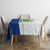 Mahi Mahi Fish Tablecloth Nautical Anchors and Wave Splash on White and Blue Split Background - Wonder Print Shop