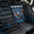 Lightning Bowling Back Car Seat Cover Electric Blue Ball and American Eagle Graphic on Stormy Black Background - Wonder Print Shop