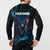 Lightning Bowling Button Sweatshirt Electric Blue Ball and American Eagle Graphic on Stormy Black Background - Wonder Print Shop