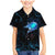 Lightning Bowling Family Matching Mermaid Dress and Hawaiian Shirt Electric Blue Ball and American Eagle Graphic on Stormy Black Background - Wonder Print Shop