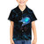 Lightning Bowling Family Matching Short Sleeve Bodycon Dress and Hawaiian Shirt Electric Blue Ball and American Eagle Graphic on Stormy Black Background - Wonder Print Shop