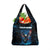 Lightning Bowling Grocery Bag Electric Blue Ball and American Eagle Graphic on Stormy Black Background - Wonder Print Shop