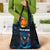 Lightning Bowling Grocery Bag Electric Blue Ball and American Eagle Graphic on Stormy Black Background - Wonder Print Shop