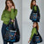 Lightning Bowling Grocery Bag Electric Blue Ball and American Eagle Graphic on Stormy Black Background - Wonder Print Shop