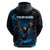 Lightning Bowling Hoodie Electric Blue Ball and American Eagle Graphic on Stormy Black Background - Wonder Print Shop
