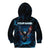 Lightning Bowling Kid Hoodie Electric Blue Ball and American Eagle Graphic on Stormy Black Background - Wonder Print Shop