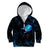 Lightning Bowling Kid Hoodie Electric Blue Ball and American Eagle Graphic on Stormy Black Background - Wonder Print Shop