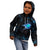 Lightning Bowling Kid Hoodie Electric Blue Ball and American Eagle Graphic on Stormy Black Background - Wonder Print Shop