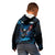 Lightning Bowling Kid Hoodie Electric Blue Ball and American Eagle Graphic on Stormy Black Background - Wonder Print Shop