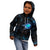 Lightning Bowling Kid Hoodie Electric Blue Ball and American Eagle Graphic on Stormy Black Background - Wonder Print Shop