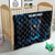 Lightning Bowling Quilt Electric Blue Ball and American Eagle Graphic on Stormy Black Background - Wonder Print Shop
