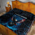 Lightning Bowling Quilt Bed Set Electric Blue Ball and American Eagle Graphic on Stormy Black Background - Wonder Print Shop