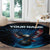Lightning Bowling Round Carpet Electric Blue Ball and American Eagle Graphic on Stormy Black Background - Wonder Print Shop