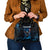 Lightning Bowling Shoulder Handbag Electric Blue Ball and American Eagle Graphic on Stormy Black Background - Wonder Print Shop