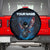 Lightning Bowling Spare Tire Cover Electric Blue Ball and American Eagle Graphic on Stormy Black Background - Wonder Print Shop