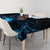Lightning Bowling Tablecloth Electric Blue Ball and American Eagle Graphic on Stormy Black Background - Wonder Print Shop