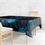 Lightning Bowling Tablecloth Electric Blue Ball and American Eagle Graphic on Stormy Black Background - Wonder Print Shop