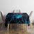Lightning Bowling Tablecloth Electric Blue Ball and American Eagle Graphic on Stormy Black Background - Wonder Print Shop
