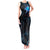 Lightning Bowling Tank Maxi Dress Electric Blue Ball and American Eagle Graphic on Stormy Black Background - Wonder Print Shop