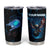 Lightning Bowling Tumbler Cup Electric Blue Ball and American Eagle Graphic on Stormy Black Background - Wonder Print Shop