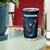 Lightning Bowling Tumbler Cup Electric Blue Ball and American Eagle Graphic on Stormy Black Background - Wonder Print Shop