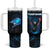 Lightning Bowling Tumbler With Handle Electric Blue Ball and American Eagle Graphic on Stormy Black Background - Wonder Print Shop
