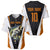 Bass Fishing Baseball Jersey Jumping Largemouth Fish on Black Hex Pattern and Orange White Lightning Accents - Wonder Print Shop