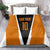 Bass Fishing Bedding Set Jumping Largemouth Fish on Black Hex Pattern and Orange White Lightning Accents - Wonder Print Shop