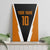 Bass Fishing Canvas Wall Art Jumping Largemouth Fish on Black Hex Pattern and Orange White Lightning Accents - Wonder Print Shop