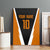 Bass Fishing Canvas Wall Art Jumping Largemouth Fish on Black Hex Pattern and Orange White Lightning Accents - Wonder Print Shop
