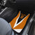 Bass Fishing Car Mats Jumping Largemouth Fish on Black Hex Pattern and Orange White Lightning Accents - Wonder Print Shop
