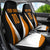 Bass Fishing Car Seat Cover Jumping Largemouth Fish on Black Hex Pattern and Orange White Lightning Accents - Wonder Print Shop