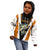 Bass Fishing Kid Hoodie Jumping Largemouth Fish on Black Hex Pattern and Orange White Lightning Accents - Wonder Print Shop