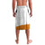Bass Fishing Lavalava Jumping Largemouth Fish on Black Hex Pattern and Orange White Lightning Accents - Wonder Print Shop