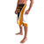 Bass Fishing Lavalava Jumping Largemouth Fish on Black Hex Pattern and Orange White Lightning Accents - Wonder Print Shop