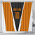 Bass Fishing Shower Curtain Jumping Largemouth Fish on Black Hex Pattern and Orange White Lightning Accents - Wonder Print Shop