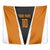 Bass Fishing Tapestry Jumping Largemouth Fish on Black Hex Pattern and Orange White Lightning Accents - Wonder Print Shop