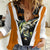 Bass Fishing Women Casual Shirt Jumping Largemouth Fish on Black Hex Pattern and Orange White Lightning Accents - Wonder Print Shop
