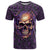 Skull T Shirt Hello Darkness My Old Friend - Horror Seamless Pattern Purple - Wonder Print Shop