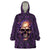 Skull Wearable Blanket Hoodie Hello Darkness My Old Friend - Horror Seamless Pattern Purple - Wonder Print Shop