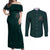 Viking Couples Matching Off Shoulder Maxi Dress and Long Sleeve Button Shirts Ravens - Hugin And Munin - Wonder Print Shop