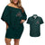 Viking Couples Matching Off Shoulder Short Dress and Hawaiian Shirt Ravens - Hugin And Munin - Wonder Print Shop