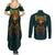 Viking Couples Matching Summer Maxi Dress and Long Sleeve Button Shirts Ravens - Hugin And Munin - Wonder Print Shop