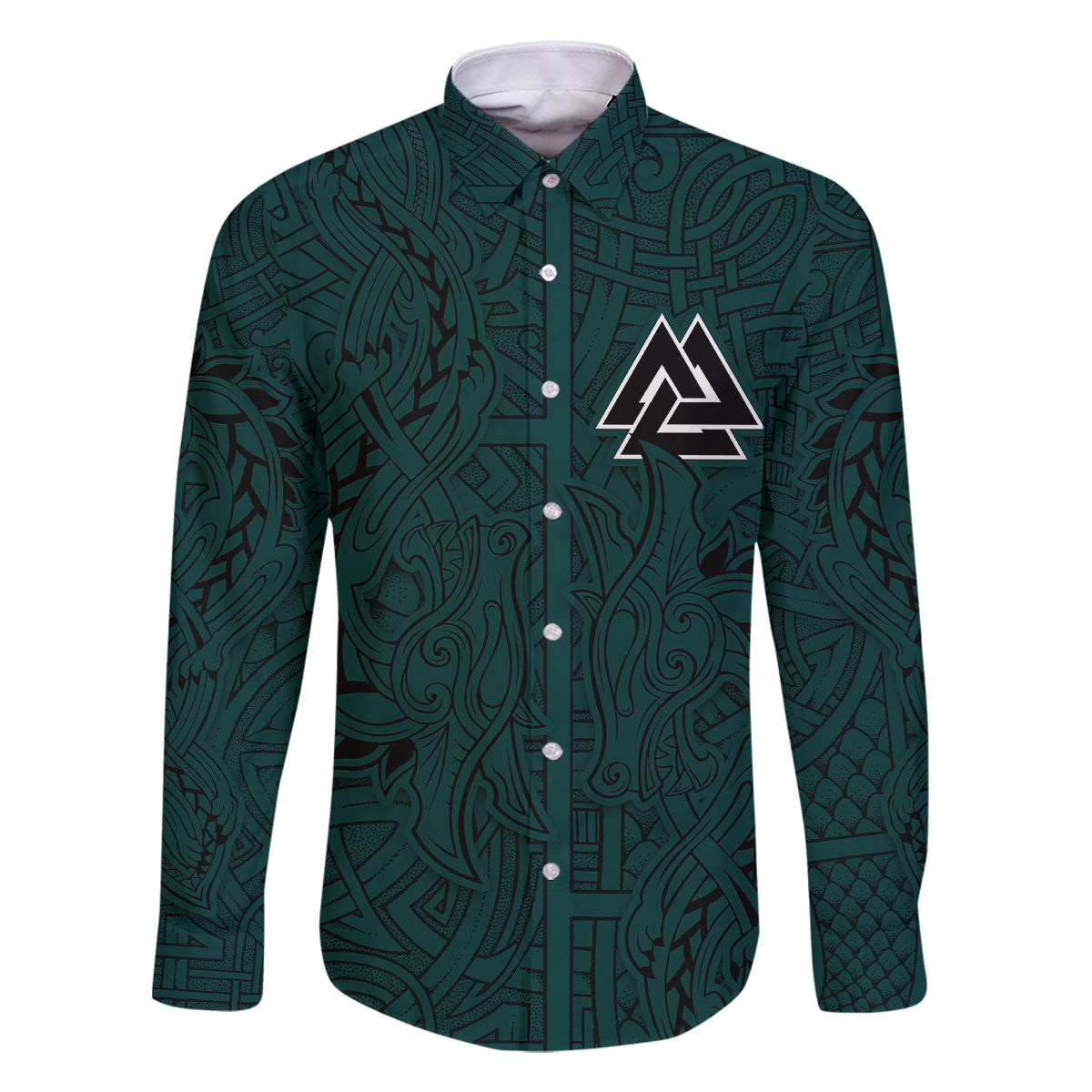 Viking Family Matching Long Sleeve Bodycon Dress and Hawaiian Shirt Ravens - Hugin And Munin - Wonder Print Shop