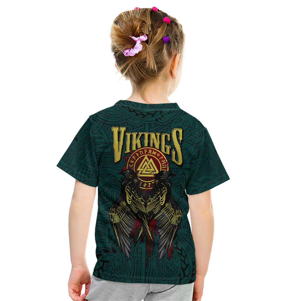 Viking Kid T Shirt Ravens - Hugin And Munin - Wonder Print Shop