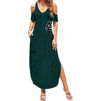 Viking Summer Maxi Dress Ravens - Hugin And Munin - Wonder Print Shop